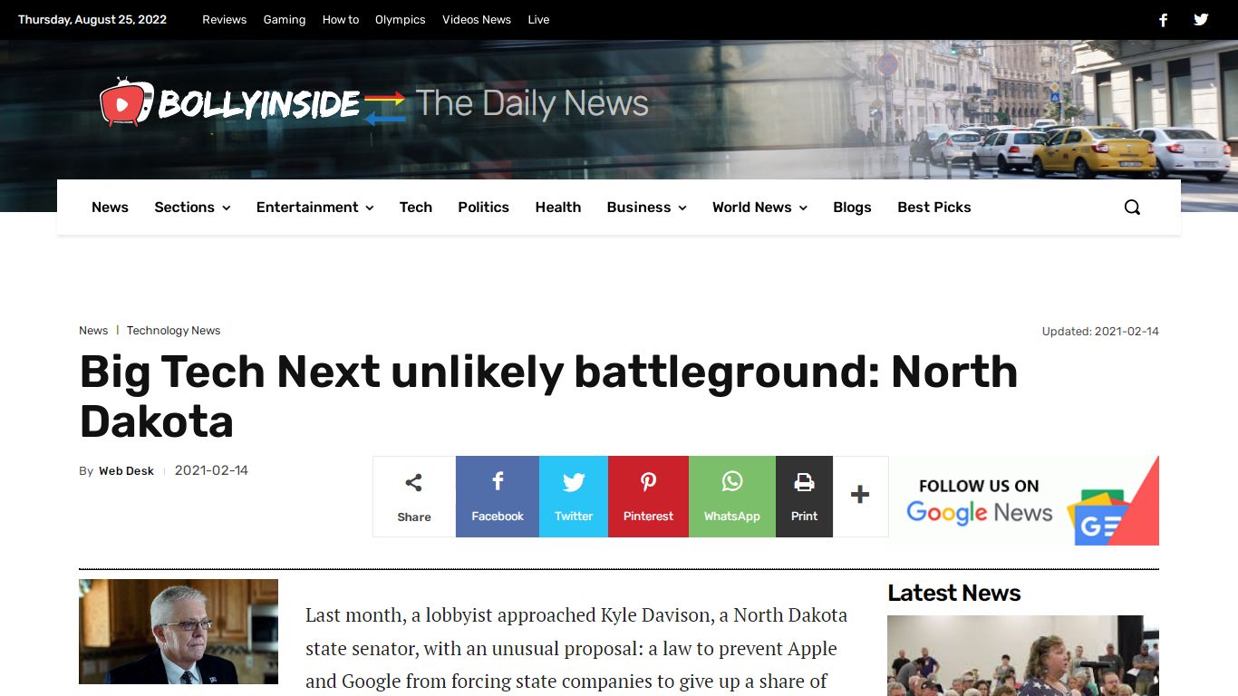 Big Tech Next unlikely battleground: North Dakota